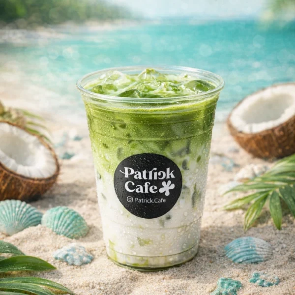 آیس ماچا لاته نارگیل