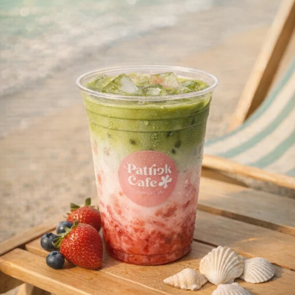 آیس ماچه لاته توت فرنگی